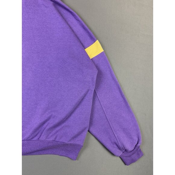 Rare Vintage Converse Magic Johnson Purple Yellow Sweater Lakers Zip Neck Medium - Picture 12 of 16